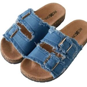Women’s nwt denim slides